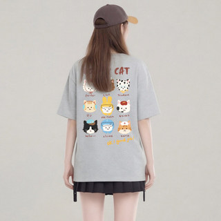 HIIXIIVI 2026 Mùa Hè Cotton Tee Phong Cách Hàn Quốc Nữ Tay Ngắn Thời Trang Unisex Cổ Tròn Rời Plus Kích Thước Áo Thường Ngày