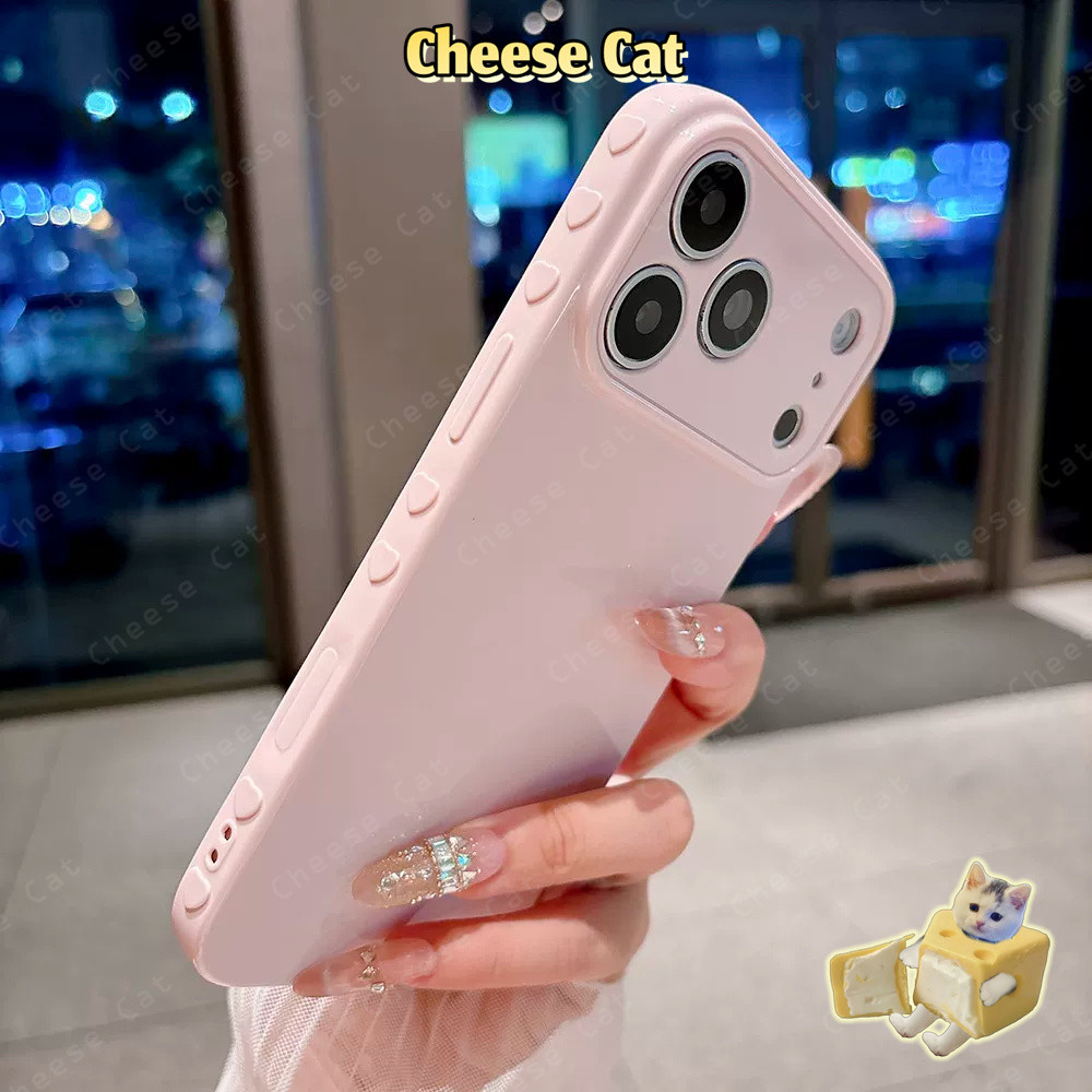 Biến thành 17 Pro Max Hình trái tim ở bên hông ốp điện thoại Ốp điện thoại iPhone cho iPhone 11 12 13 14 15 16 Pro Max
