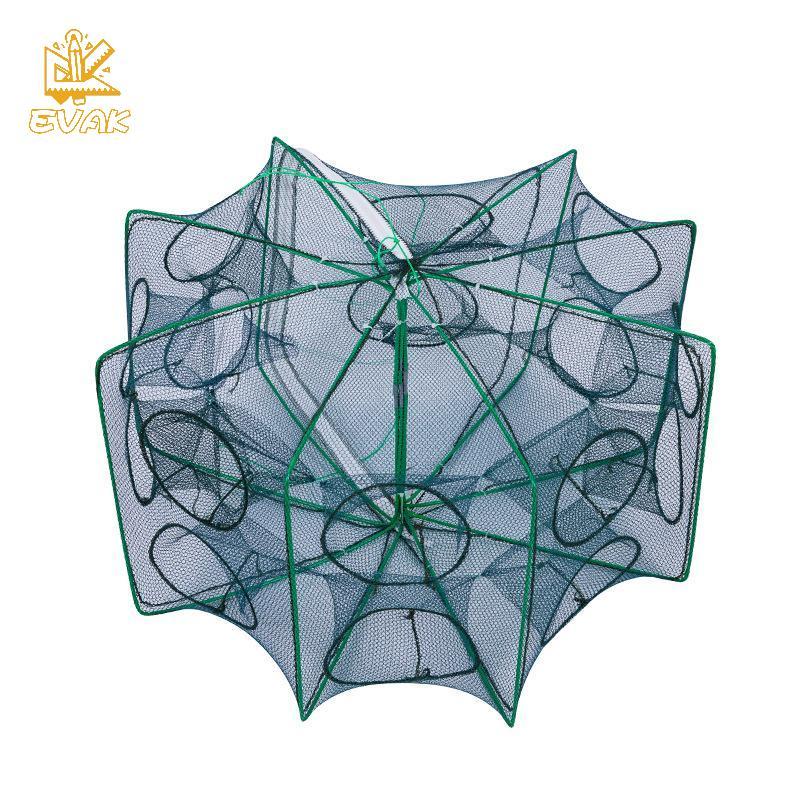 Alittlesetrtu Lưới 6 Lỗ Cho Lưới Câu Cá / Câu Chuyện / Lồng Gấp Crayfish Catcher Đúc / Lưới Cá Cua / Tôm Crayfish / Tôm / Smel / Bẫy Eels VN