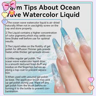 [beautifulhome] Nail Art Ocean Wave Blooming Gel Polish 10ml Chất lỏng trắng có tác dụng lan truyền Tạo hoa văn độc đáo cho Salon làm móng tay [làm đẹp]