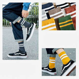 [QUÀ TẶNG] Tất vớ unisex nam nữ kẻ sọc ngang dệt thông hơi sợi cotton thấm hút QT01