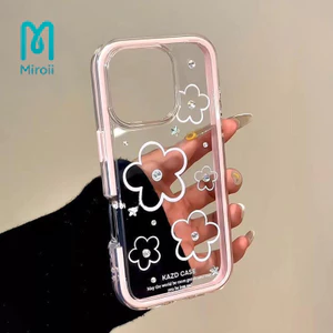 Ốp lưng iPhone Hoa E cho iPhone 16 15 14 13 12 11 Pro ProMax Plus Ốp lưng silicon TPU mềm