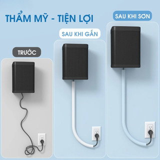 Nẹp đi dây điện nổi dán tường bảo vệ dây điện, khay ống đi dây sàn gọn gàng chống đứt gãy chống cháy  AIMVUKES