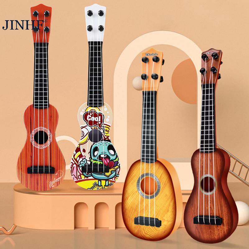 JINHF 1PC 4 Dây Mini Guitarra Quà Tặng Nhạc Cụ Giáo Dục Sớm Đồ Chơi Dành Cho Người Mới Bắt Đầu Trẻ Em Trẻ Em 21 Inch Ukulele HOT