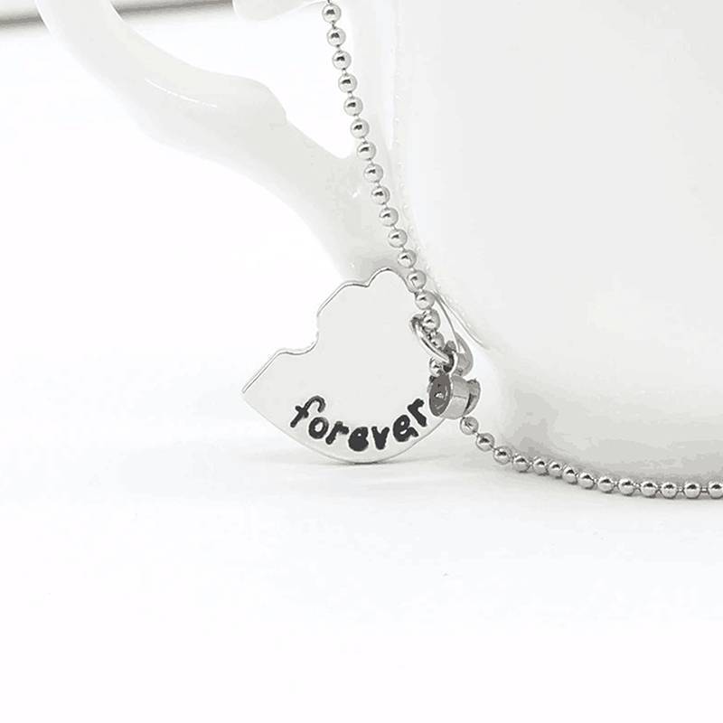 JINHF 3 Cái / bộ Trái Tim Chia Mặt Dây Chuyền Nelace Người Bạn Thân Nhất Bff Tình Bạn Cặp Đôi Nelace Trang Sức Thời Trang HOT
