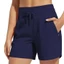 Bộ quần short vải lanh hai mảnh dành cho nữ BTF kỳ nghỉ cổ chữ V ngắn tay đi biển đồ ngủ cotton rộng rãi