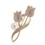 Hoa Tulip Thổ Cẩm Nữ Corsage Tinh Tế Thanh Lịch Sang Trọng Pin Cảm Thấy Phù Hợp Với Cardigan Phụ Kiện
