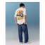 HOLLISTER Áo thun nam dáng rộng màu trắng đua bóng hoàng hôn in họa tiết lớn 100% Cotton cao cấp dành cho cặp đôi áo thun ngắn tay