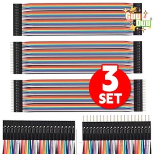 1-3 Bộ Dây Dupont có lõi đồng - Đầu nối nam sang nữ - để kiểm tra mạch - Cách nhiệt chống cháy - Cáp ruy băng nhảy Breadboard / Giao hàng miễn phí