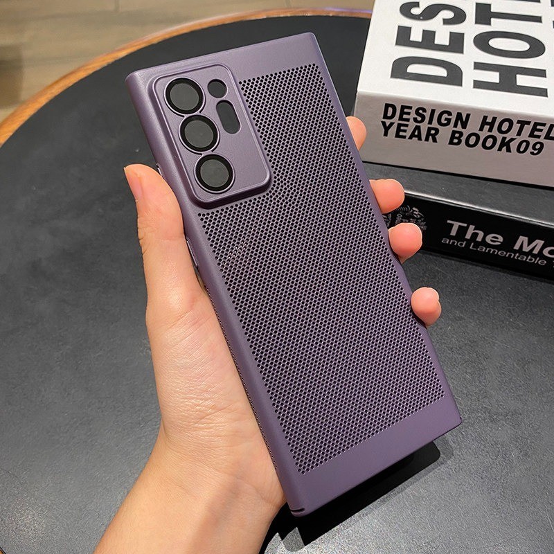 Mimi Bán Chạy Cho Samsung S26 S25 S24 S23 S22 Plus / Siêu Tổ Ong Lưới Tản Nhiệt Vỏ Điện Thoại Siêu Mỏng Chống Rơi Kính Bảo Vệ Ống Kính