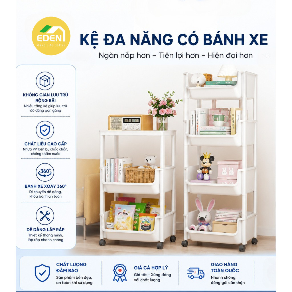 Kệ 5 Tầng Đa Dụng – Đựng Sách, Đồ Chơi, Mỹ Phẩm Ngăn Nắp