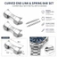 Bộ liên kết đầu cong PYCOU, Dây đeo cổ tay bằng kim loại 20mm Liên kết cuối dây đeo đồng hồ, Bộ chuyển đổi vòng tay cong bằng thép không gỉ bền bỉ Phụ kiện đồng hồ