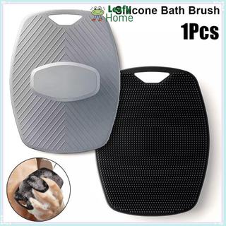 [Giao hàng từ Việt Nam] Bàn chải tắm Massage LEAFYHOME 1 chiếc, Bàn chải tẩy tế bào chết silicon nhẹ nhàng màu xám đen, Vòi hoa sen làm sạch cơ thể mềm mại
