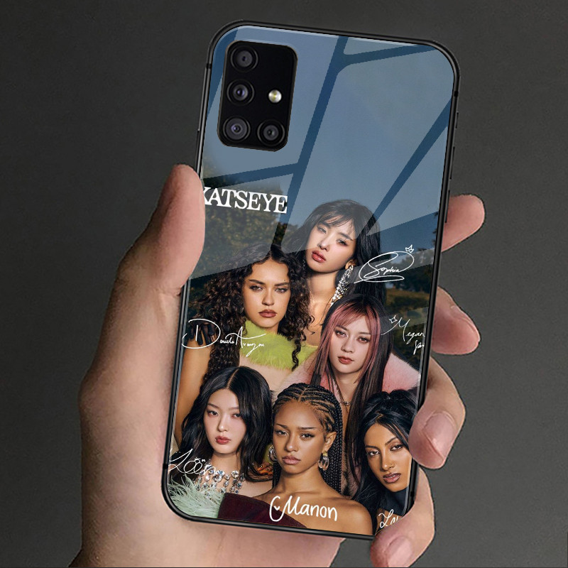 Ốp Điện Thoại Kính katseye 05 Cho Samsung Galaxy A14 A16 A30 A22 A32 A33 A15 A35 A42 A55 A56 4G A52 A53 A54 A70 A71 A72 A73 5G