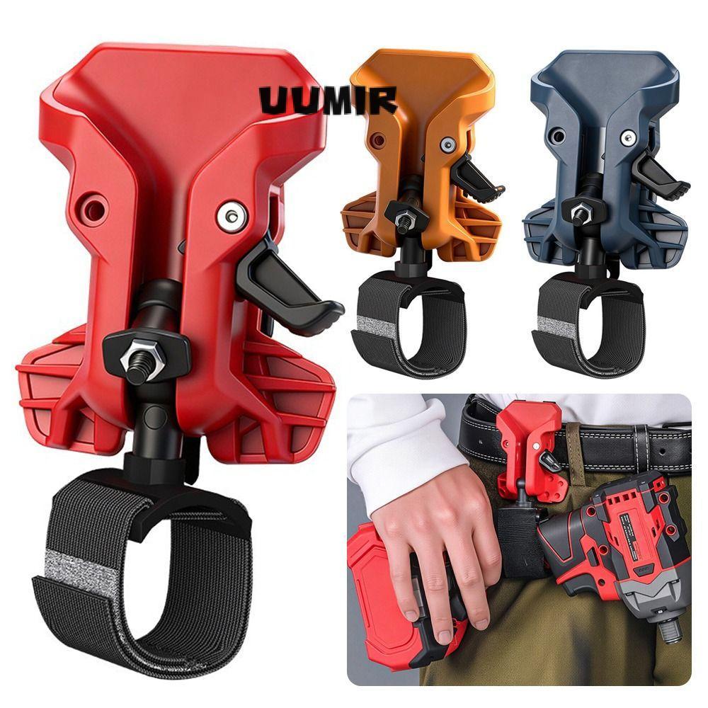 Kẹp đai giữ máy khoan UUMIR, Dụng cụ điện tự khóa độ cứng cao Treo eo, Giá đỡ dụng cụ móc nhanh tiện lợi Công cụ thợ điện làm việc