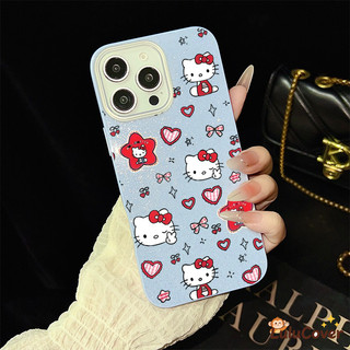 IMD Long lanh Hello Kitty Cat Case cho Honor 400 Pro 200 90 Smart 70 X5C Plus X5 X5B Plus Magic 8 7 6 5 4 Lite Play 10 10A Phim hoạt hình dễ thương Trái tim đỏ đầy màu sắc Vỏ cứng màu ngọt ngào