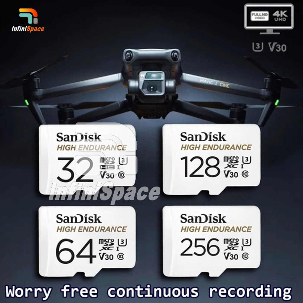 Thẻ nhớ MicroSDXC Sandisk High Endurance 32GB / 64GB / 128GB / 256GB 100MB/s Bảo hành 2 năm