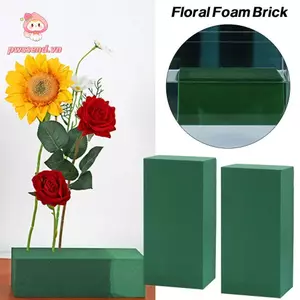 PWSSEND 2 / 4 / 6 Gạch xốp hoa, Khối xốp hoa giữ tươi hình chữ nhật, Bọt thấm nước Xanh DIY Bộ sắp xếp hoa bùn hoa nhân tạo cho sân vườn gia đình