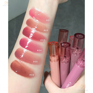 Cappuvini Chống thấm nước và dưỡng ẩm Son bóng, Gương Trong Suốt Nước Mềm Bóng Thạch Môi Men Son Môi Trang Điểm Học Sinh