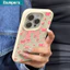 Ibumpers Ốp Điện Thoại Dễ Thương Màu Vàng Hồng Họa Tiết Nơ Hoa Silicon Mềm Chống Sốc Cho iPhone 11 12 13 14 15 16 17 Pro Max IP Plus