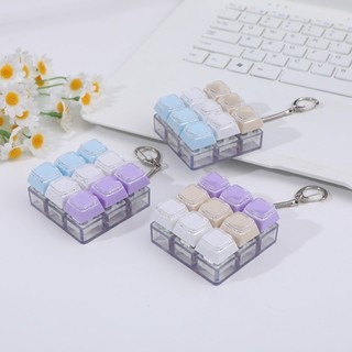 JOYFULLIFE Bàn Phím Trò Chơi Móc Khóa, Fidget Giải Nén DIY 9 Bàn Phím Chìa Khóa Đồ Chơi Quà Tặng, Nút Keycap Chống Căng Thẳng Ngón Tay Giảm Căng Thẳng Túi Sáng Tạo Mặt Dây Chuyền Bé Trai Bé Gái