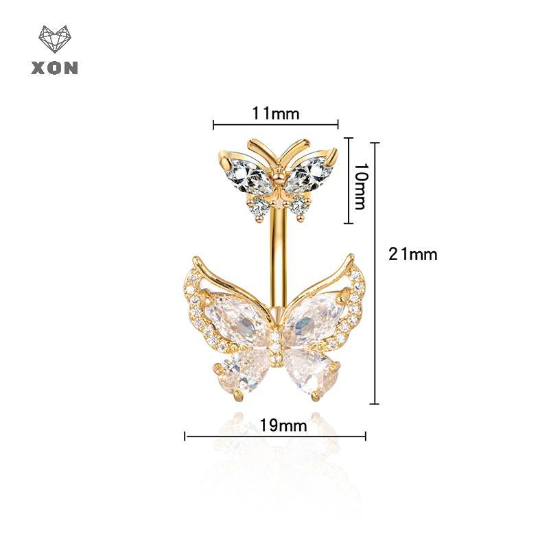[XON] Nhẫn đeo bụng gấu dễ thương dành cho nữ Cô gái Nhẫn xỏ lỗ rốn gợi cảm tinh tế Quà tặng trang sức xuyên cơ thể [Mina]