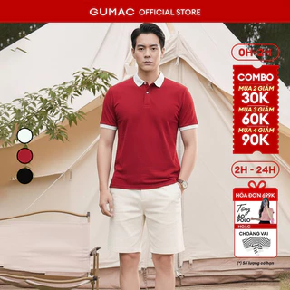 Áo polo nam GUMAC phối kiểu  LPLNF0916