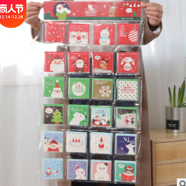 Thiệp giáng sinh Noel TE06 treo gói quà  thiệp treo cây thông, bánh kẹo người tuyết ông già Noel