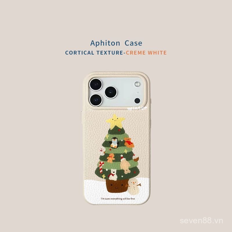 Ốp Điện Thoại Thích Hợp Cho iPhone 11 12 13 14 15 16 17 Pro max Plus Động Vật Không Khí Cây Giáng Sinh Chống Sốc Vỏ Bảo Vệ Chống Sốc Bao Gồm Tất Cả 124A