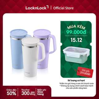 Bình giữ nhiệt Lock&Lock Daily Handle Tumbler 600ml sơn tĩnh điện nắp trượt tích hợp tay cầm LHC4330