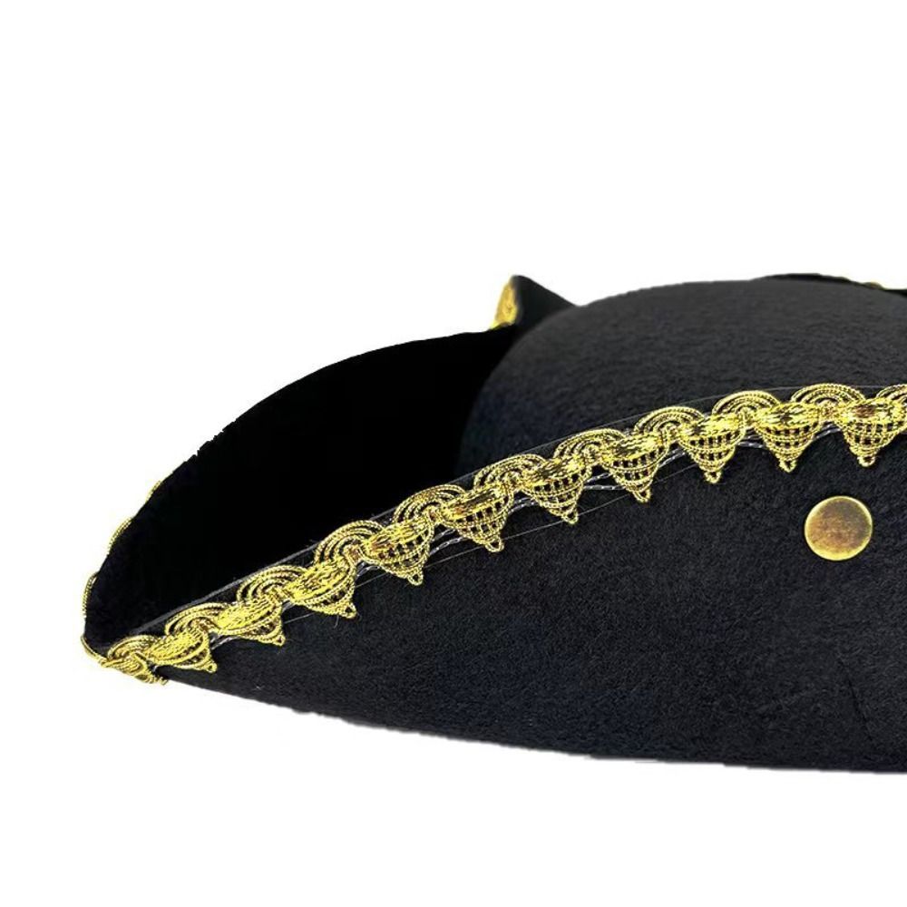 LACYES Cosplay Mũ Cướp Biển, Mũ Jack Hiệu Suất Sân Khấu Mũ Đội Trưởng, Lễ Hội Nón Ngộ nghĩnh Dress Up Mũ Tricorn Phụ Kiện Trang Phục