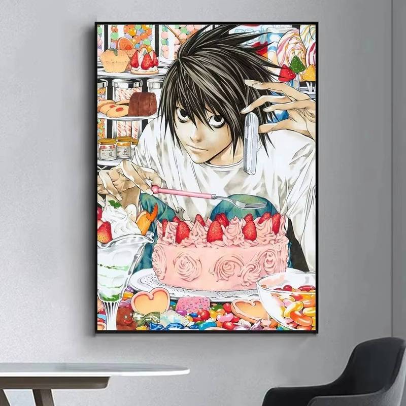 Hot Anime Death Note Poster Lạ Mắt Poster Dán Tường Cho Phòng Khách Thanh Tranh Trang Trí Cổ Điển