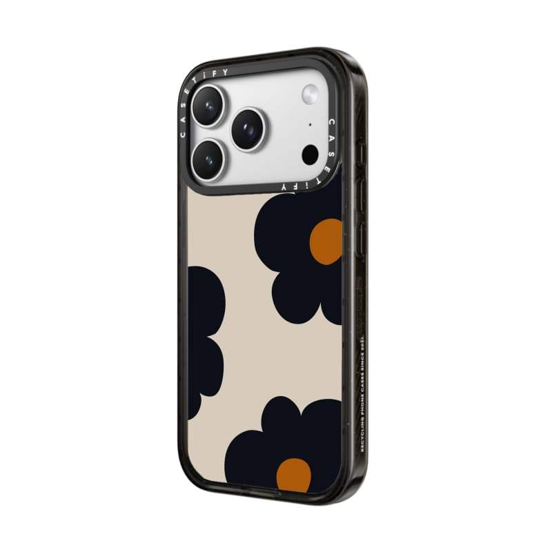 CASECASE X Flower Strike Case Black Edge Rõ Ràng Cứng Từ Hút Tác Động Dành Cho Apple IPhone 12 13 14 15 16 17 Pro Max Air Plus Có Hộp