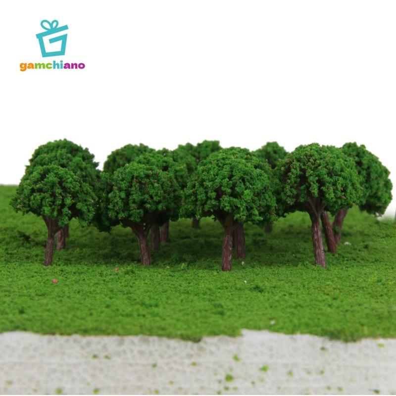 Bộ 50 Cây Xanh Nhẹ Mô Hình Xe Lửa Bố Trí Đường Sắt Wargame Diorama Phong Cảnh Z T