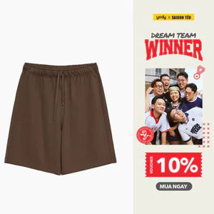 Quần short nam YODY quần đùi form relax thoải mái, trẻ trung, cạp chun dây rút MCJT25S043