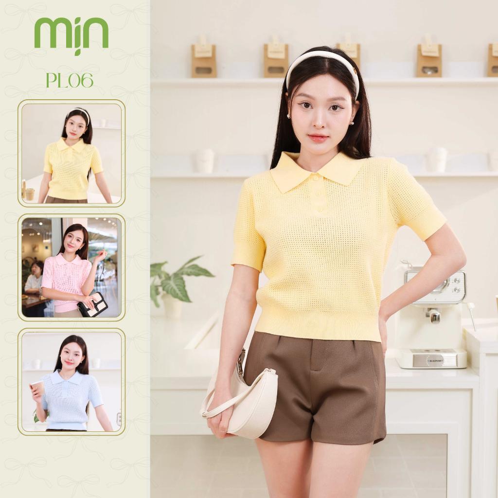 Áo Polo Đan Lưới Cotton Dệt kim thoáng khí PL06 MỊN VN phong cách Hàn Quốc
