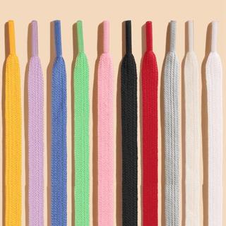 Dây giày Unisex rộng 0,8 Cm, Dây giày Cotton phẳng, chất lượng cao Thích hợp cho nhiều loại giày — 1 đôi