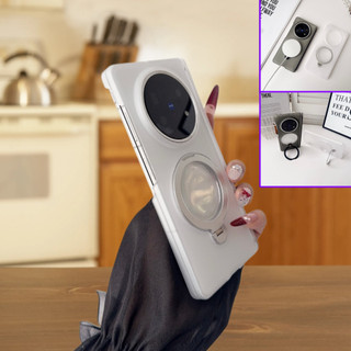 Ốp Lưng Cứng Mờ Trục Đôi Từ Tính Cho Vivo X FOLD 5 Gấp 3Pro Gấp 3 Vỏ Có Vỏ Đứng Nhẫn