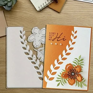 Hoa Trang Trí Khung Kim Loại Thép Carbon Cắt Khuôn Handmade DIY Album Ảnh Thiệp Chúc Mừng Cắt Chết Giấy Thủ Công Sổ Lưu Niệm Dập Nổi Khắc Bản Mẫu