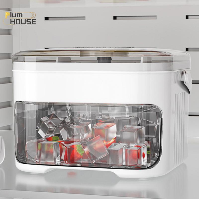 Máy làm khối 50 lít siêu lớn PlumHOUSE với khay cấp thực phẩm hai lớp dễ dàng trượt cho tủ lạnh Hoàn hảo cho rượu whisky & Cotails VN