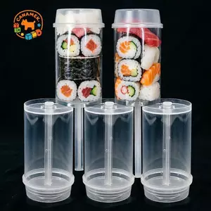 CANAMEK Dùng Một Lần Sushi Đẩy Lên Hộp 10 20 Chiếc Khuôn Sushi Rỗng Cho Hộp Cơm Trưa Sáng Tạo Dụng Cụ Nhà Bếp Tiệc CSF