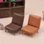 CANAMEK 1 12 Cân Nhà Búp Bê Mini Da PU Ghế Sofa Ghế Đơn Mô Hình Cho Để Bàn Văn Phòng Bộ Sưu Tập Đồ Chơi CSF