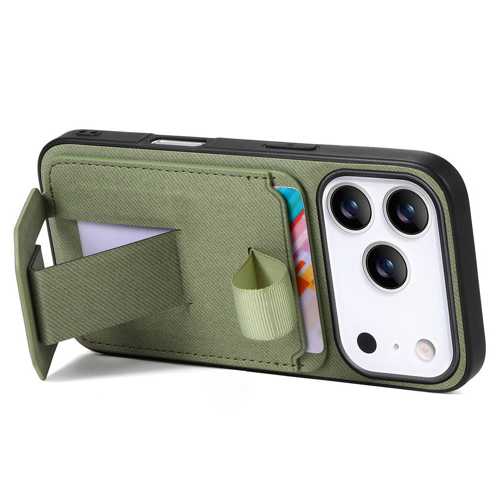 TPU + Vải Kết Cấu Khe Cắm Thẻ Dành Cho IPhone Air 17 16 15 14 13 12 Pro Max PIus 16e Giá Đỡ Vô Hình Vỏ Điện Thoại Chống Sốc