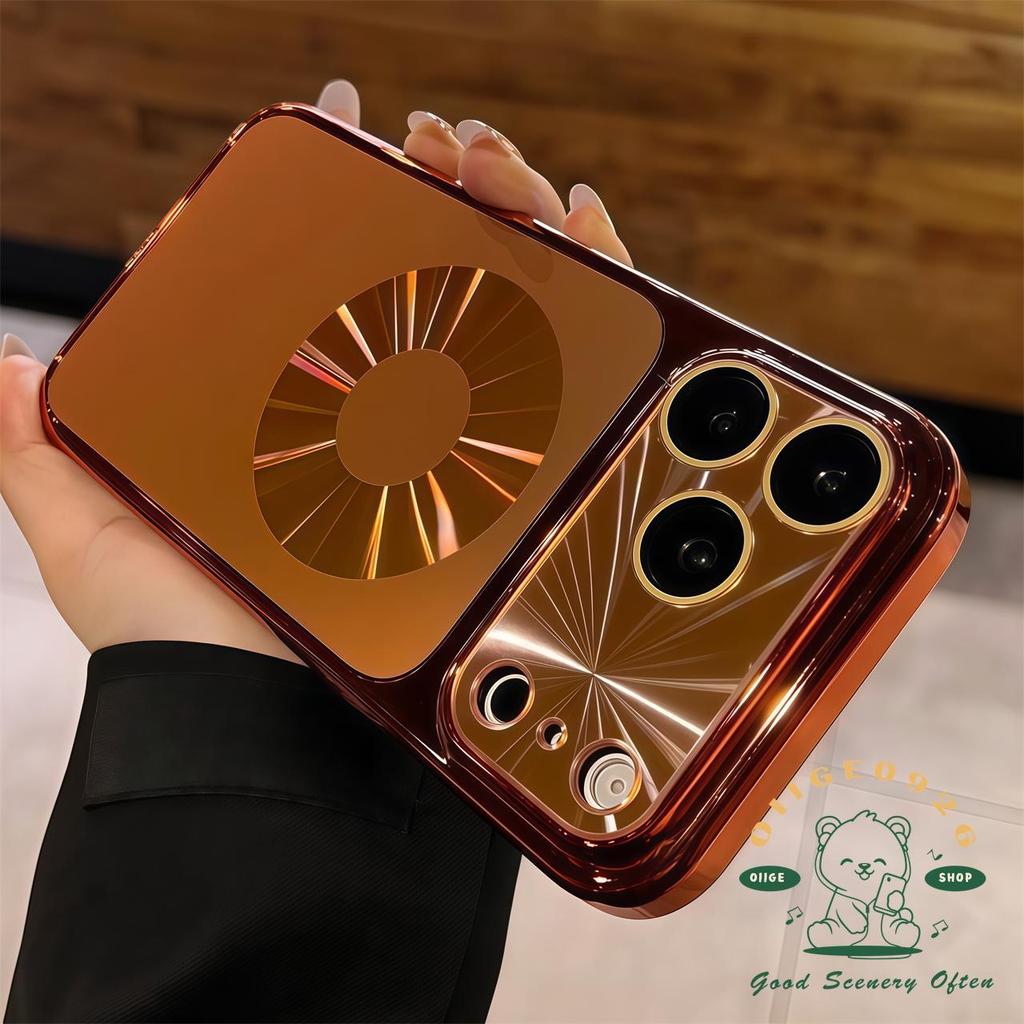 【 Ốp lưng iPhone17 】 Vỏ điện thoại từ tính mạ cực quang chống rơi iphone17 Pro Max 16 15 14 13 cho vỏ iPhone Vỏ mềm silicon TPU chống sốc