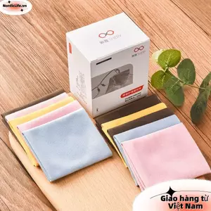 NORDICLIFE 5 / 10 Chiếc Vải Làm Sạch Microfiber, Vải Ống Kính Kính Mắt Phụ Kiện Kính Lau Kính, Khăn Lau Màn Hình Sợi Siêu Mịn Da Lộn Nhiều Màu