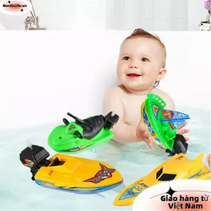Đồ chơi tắm NORDICLIFE phao tàu nước, đồng hồ mini motorboat, thuyền tốc độ cho trẻ em