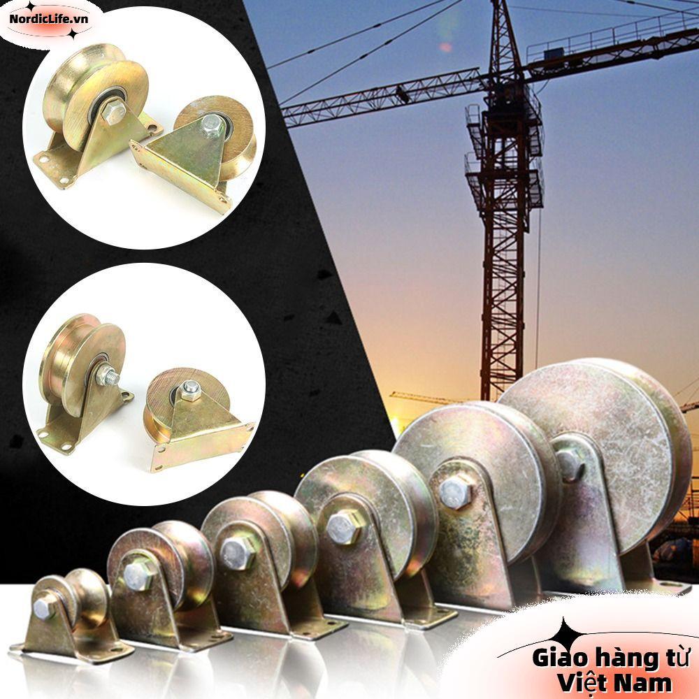 NORDICLIFE 1 Chiếc Ròng Rọc Mang, Con Lăn Cửa Trượt Bánh Xe Hình Chữ U / V / H, Màu Mạ Phần Cứng Nhà Thép Không Gỉ Cứng Bánh