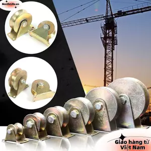 NORDICLIFE 1 Chiếc Ròng Rọc Mang, Con Lăn Cửa Trượt Bánh Xe Hình Chữ U / V / H, Màu Mạ Phần Cứng Nhà Thép Không Gỉ Cứng Bánh