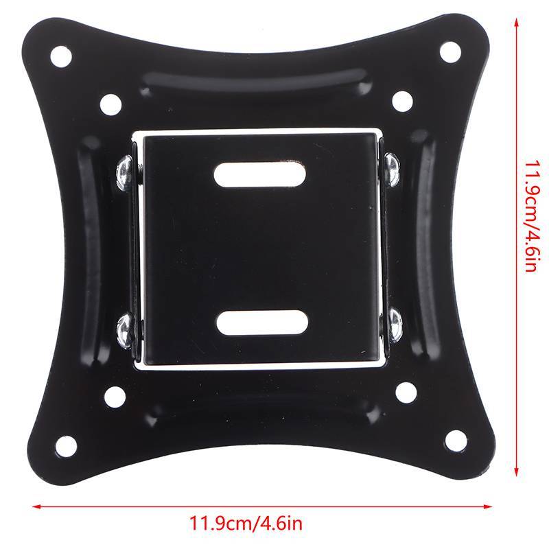 QIUWU 1 Bộ Giá đỡ TV 14-27Inch Màn hình LED LCD Giá treo tường Braet Bảng điều khiển phẳng cố định Khung TV Hỗ trợ góc nghiêng 15 độ w / Vít.