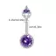 Kudosation Thời Trang Trái Tim Bướm Bụng Nút Nhẫn Dành Cho Nữ Bé Gái Thép Không Gỉ Tinh Tế Zircon Rốn Nhẫn Cơ Thể Xuyên Trang Sức Quà Tặng Đẹp